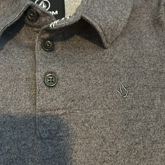 Volcom Charcoal Grey Polo Shirt, 6 - Picture 4 of 8